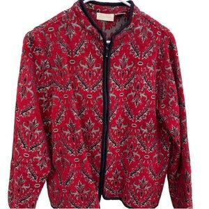 Studio Works Red and Black Textured Jacket